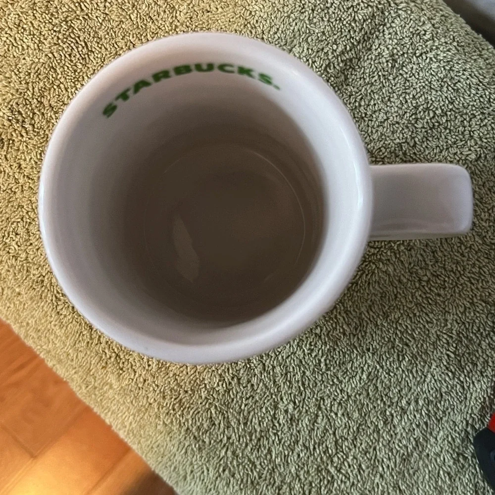 2006 Starbucks Golf Ball Coffee Mug Tea Cup Textured Dimples Green Cup‎ 16 Oz